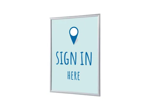 Kliklijst A1 complete set met print "Sign in here" Blauw