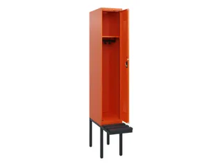 locker met bank,HxBxD 1950x300x815mm,1vak,vak B 300mm,cilinderslot - 1