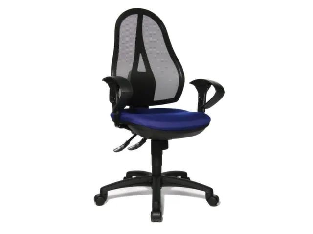 Bureaustoel Zitting Blauw Netrug Zwart Zitting H X B X D 430-510X 480X