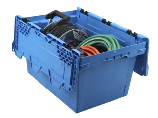 Euronorm-herbruikbare bakken,HxLxB 349x600x400mm,PP,blauw - 4