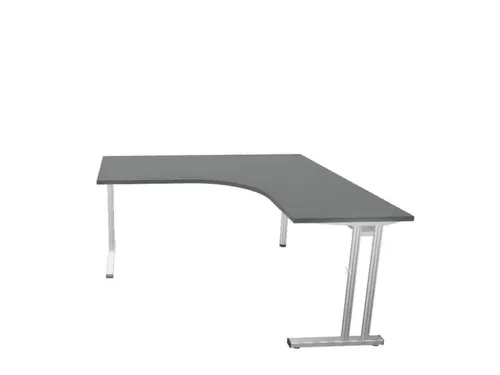 bureau in vrije vorm,HxBxD 740x1600x1600mm,vrije vorm,MS-donkergrijs