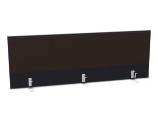opzetpaneel,v. bureau,aanbouw achter,B 1600mm,CC-zwart,BN2036-bruin - 1