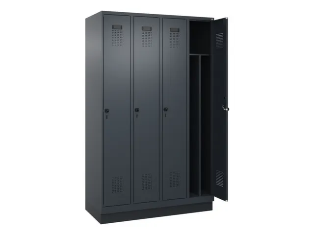 locker voor scheiding van kleding,HxBxD 1950x1200x500mm,4vak