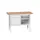 werkbank,HxBxD 830-930x1250x600mm,multiplexblad,uitrusting: 1lade,kast