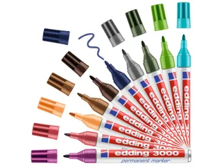 Viltstift Edding 3000 Rond 1.5-3mm Zwart - 12
