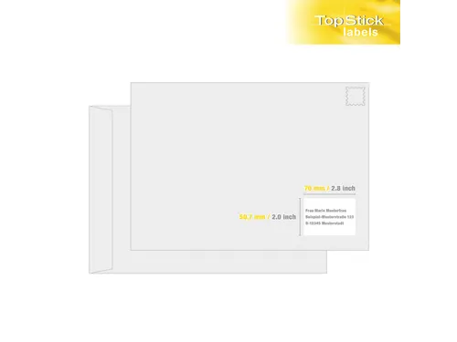 Etiketten universele labels A4 permanent 70x50,8mm Wit 1500 stuks