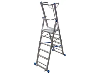 telescoop-platformladder,bordes HxBxD 1550-2100x500x450mm,aluminium - 3