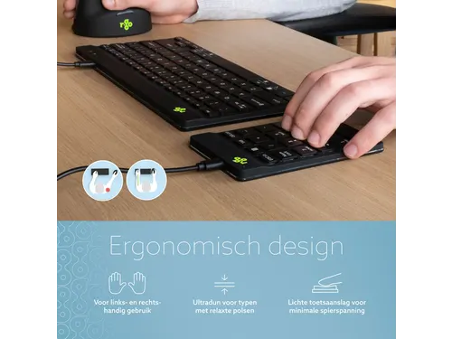Numeriek Toetsenbord R-Go Numpad Break bedraad Zwart