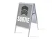 Stoepbord A1 complete set met print "SORTIE" Grijs