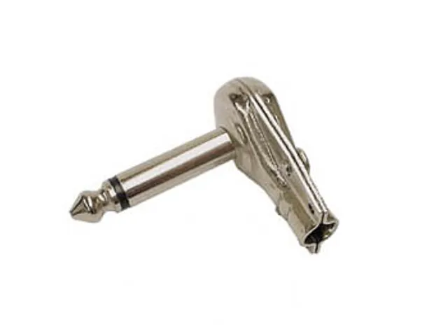 Haakse Mannelijke 6.35mm Mono Jack- Vernikkeld