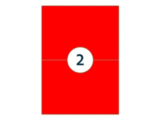 Etiket 210x148mm Fluor Rood 100 Vel - 2