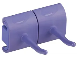 Vikan Hygiene Dubbele Haak voor Hi-Flex Wandhouder Paars