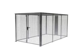 magazijnbox,HxBxD 2,1x2,45x4460m,gaaswanden,dubbele openslaande deur