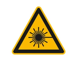 waarschuwingsbord,v. binnen/buiten,waarschuwing: laserstraal,PE-folie