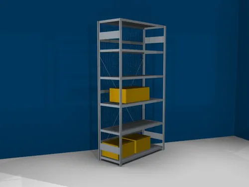 gaasachterwand,v. schroefstelling - basisveld,HxB 2500x1000mm,verzinkt