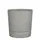 Plantenpot Mica Coco met schotel rond grijs 29.5 x 28 cm
