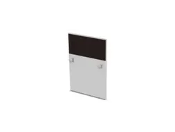 baliepaneel,v. bureau,aanbouw rechts,B 800mm,Bl-wit,BN2036-bruin