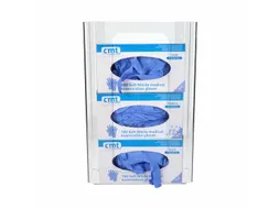 Wandhouder Voor 3 Dispenserdoosjes Transparant Acryl 39x26x10cm