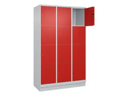 lockerkast,HxBxD 1950x1200x500mm,3x4vakken,vak B 400mm,cil.-slot