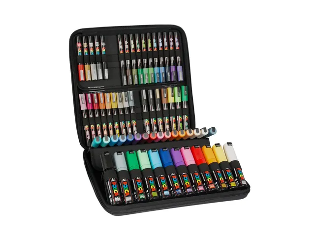 Paintmarker Uni POSCA assorti koffer à 60 stuks