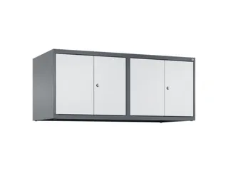 opzetkast,v. locker,4vak.,vak B 300mm,HxBxD 500x1200x500mm,vleugeldeur - 1