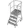 bordestrap,verrijdbaar,bordes H 1m,4treden m. R13-laag,aluminium