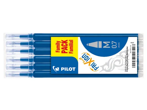 Rollerpenvulling Pilot Frixion 0.7mm Blauw Medium Punt 6 stuks