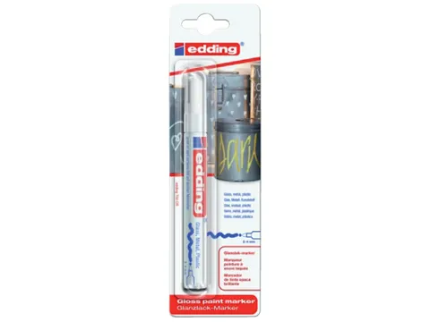 Viltstift edding 750 lakmarker wit 2-4mm blister
