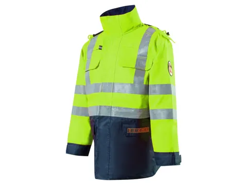Original Roots Full Option RO1517 parka, fluo geel/marineblauw, maat S