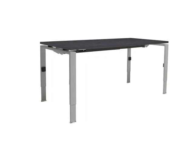 Bureau Linesto N4 hoogte instelbaar 180x80cm houtprint schaduw alu