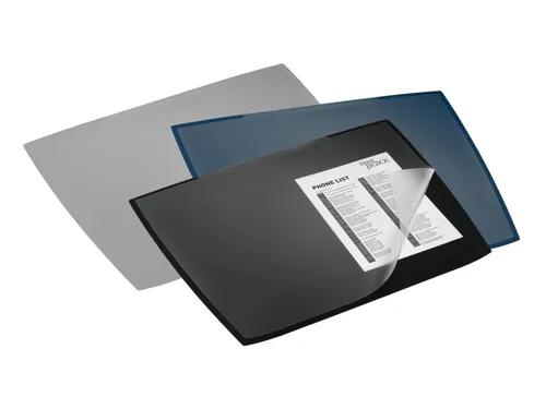 Schrijfonderlegger Artwork 590x470mm Met Transparante Cover PP Grijs