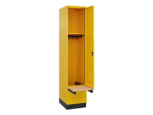 locker met bank,HxBxD 1950x400x815mm,1vak,vak B 400mm,cilinderslot