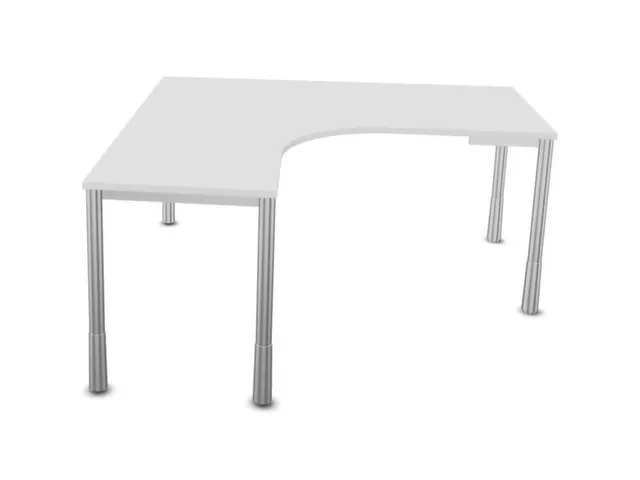 bureau à retour à hauteur réglable,HxlxP 720-840x1600x1600mm,Bl-bla