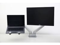 Devon Dubbel Monitorarm (1 scherm + 1 laptop) - Wit