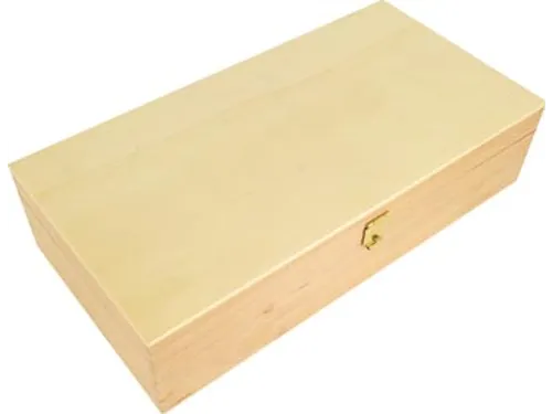 Tekendoos 24x12.5x6cm ongelakt beukenhout 3 vakken
