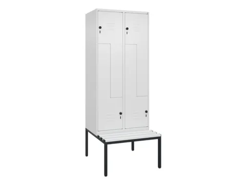 Z-garderobekast,HxBxD 2120x800x815mm,4vak,vak B 400mm,draaigrendel