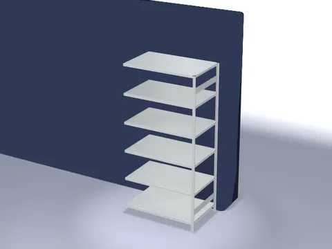 magazijnstelling,aanbouwveld,HxBxD 2500x1310x835mm,vakl. 190kg