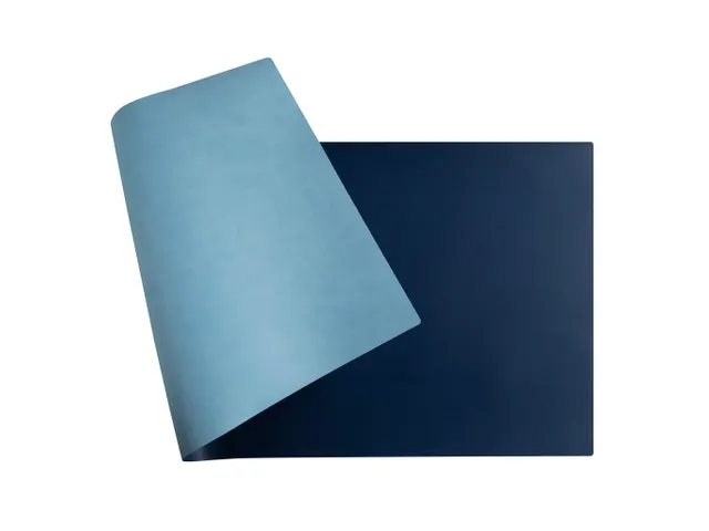 Onderlegger PU 35x60 donkerblw/lichtblw