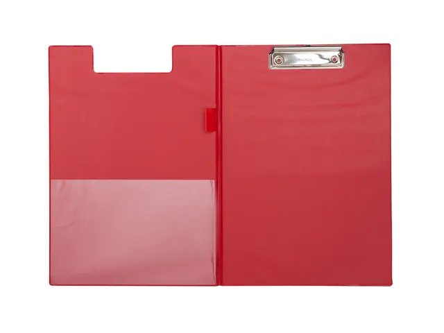 Klembordmap MAUL A4 staand PVC met penlus en insteek rood