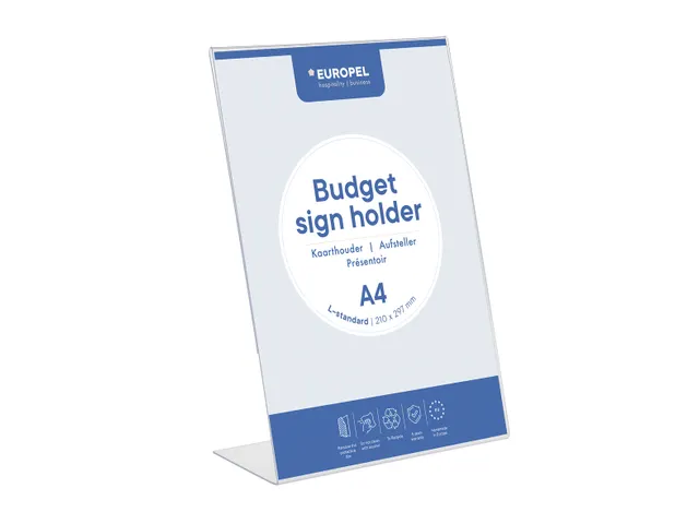 Europel Kaarthouder Budget L-standaard A4 1,5 mm Staand