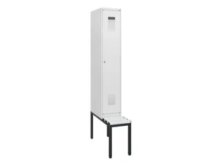 locker met bank,HxBxD 1950x300x815mm,1vak,vak B 300mm,cilinderslot - 2
