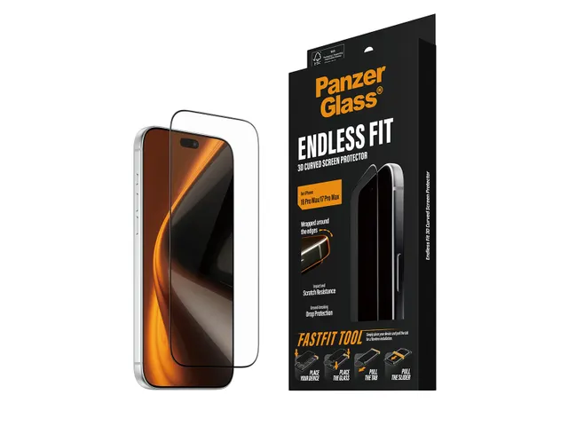 PanzerGlass Endless Fit 3D Curve Screen Protector iPhone 18 Pro Max