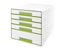 Ladenblok Leitz WOW Cube 5 laden wit/groen