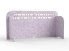 Akoestisch PET-vilt scheidingsscherm M 100x35cm lichtgrijs