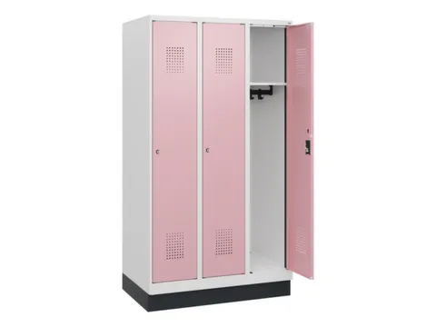 schoollocker,HxBxD 1630x900x500mm,3vak,vak B 300mm,cil.-slot,sokkel