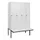 locker met bank,HxBxD 1950x1200x815mm,4vak,vak B 300mm,draaigrendel