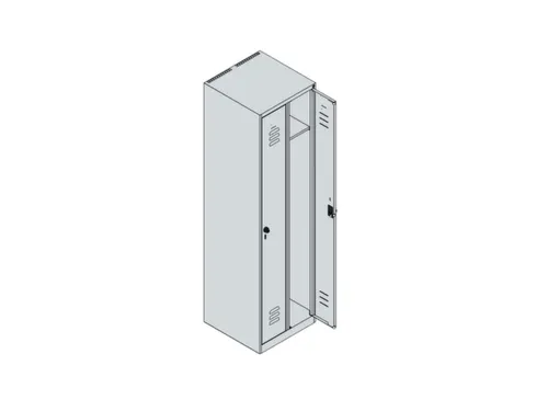 locker,HxBxD 1850x500x500mm,2vak,vak B 250mm,draaigrendel
