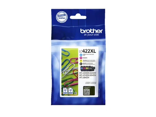Brother LC-422XLVAL Inktcartridge Zwart + Kleur Voordeelpack