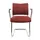 Bezoekersstoel Armleuningen Bordeauxrood Stof Zitting 450x480x450mm