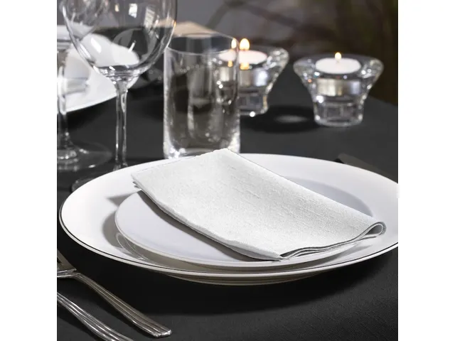 Serviette Tork Dinner 477554 2 épaisseurs pli 1/8 blanc 150 pièces